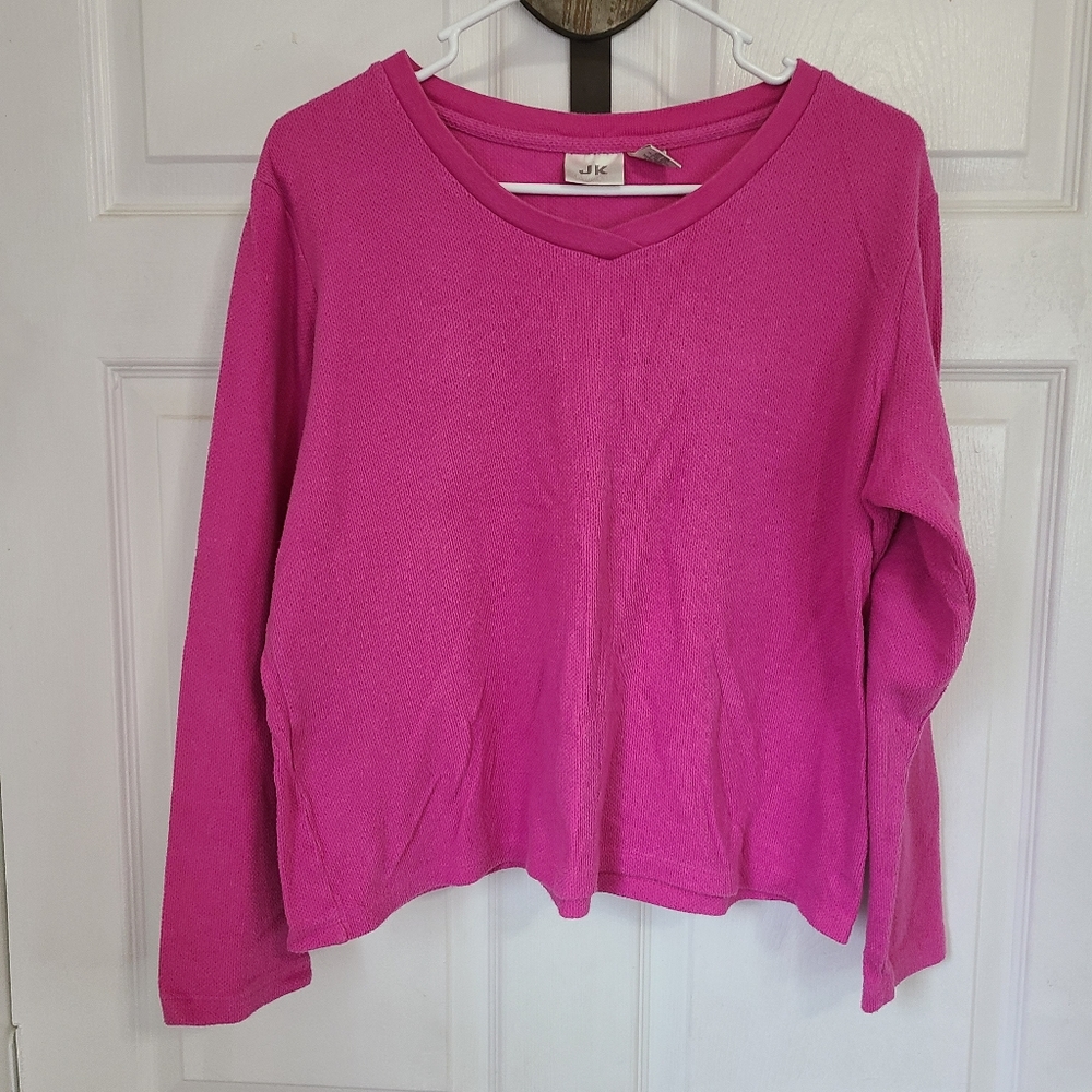 JK Intimates Woman's  Long Sleeve Shirt, Size: Large Color: Pink